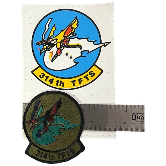 314th TAC FIGHTER TRAINING SQUADRON Patch Subdued BONUS Sticker - Picture 4 of 4